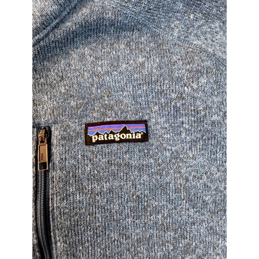 Patagonia Better Sweater Mens Medium Blue Heather 1/4 Zip Fleece Pullover Jacket